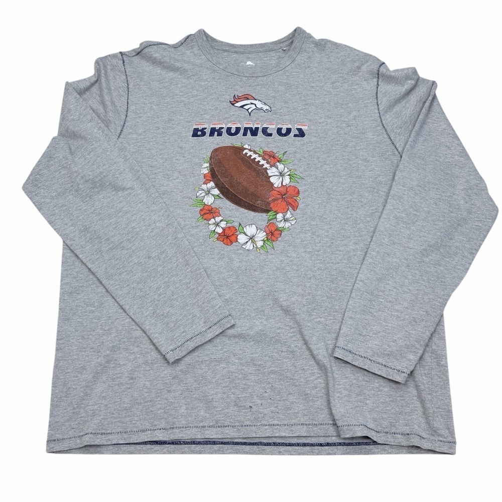 Tommy Bahama Denver Broncos Heather Gray Long Sleeve Tee